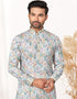 Readymade Kurta Payjama Wedding collection Grey Goose Kurta Heavy Cotton Payjama Close-up View